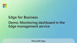 Edge for Business Demo: Monitoring dashboard in the Edge management service