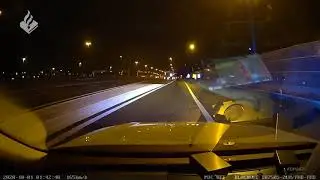 Achtervolging door het snelle interventie voertuig over de A4 - pursuit on the highway