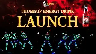 @ThumsUpOfficial Energy Drink Launch with Tron Dance & LED Interactive Show | Skeleton Dance Crew
