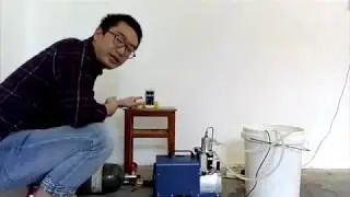 portable pcp compressor test by filling the 6 8L 74 cuft tank to 4500psi
