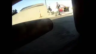 Driving my old dodge van around town - exhaust view