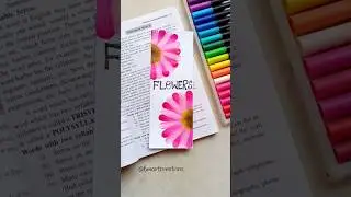 OMG! 🤯 Floral Bookmark painting! 🤩💕 #shorts #painting #flowers #easypainting #bookmark #diy #drawing