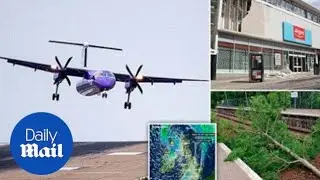 Planes struggle to land in Storm Hector