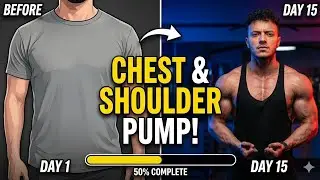 Day 15: Chest & Shoulder Workout | 30 Days Transformation Journey | Fitness Vlog 💪