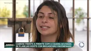 Roberto Cabrini fala com a suspeita de planear o envenenamento de um empresário