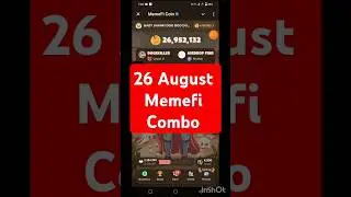 MemeFi Daily Combo for all level || 26 August 2024 MemeFi Secret Tap Combo to earn 4,000,000 coins