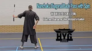Nunchaku Diagonal Back Pass with Spin &ndash; Flow Transition Across the Back