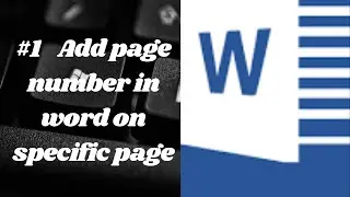 Page number in word from specific page