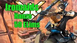 Hanzo Gameplay - Ironaids Insane Hanzo 50 Elims - Pro Overwatch Season 15