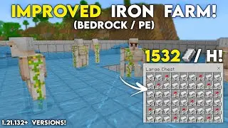 IMPROVED IRON FARM in Minecraft 1.21+ Bedrock & PE (2026)