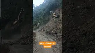 1:2  bench cutting higway 2 way widening project #imphal