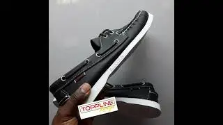 Black and White Sebago Men's Docksides Boat Shoes 👞 Loafers