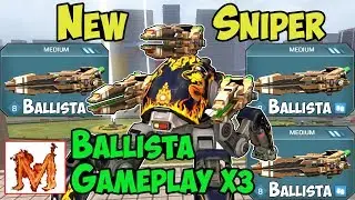 War Robots Fujin Sniper - 3x Ballista Medium Weapon Gameplay - WR