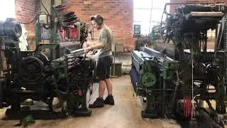 Me weaving in the mill
