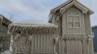 Lake Erie home encased in thick ice after 2 days of gale-force winds