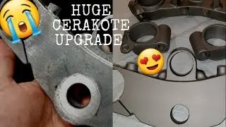 Motorcycle Rebuild Project : ZXR TURBO Ep27 Headstem bearings , Cerakote and Turbo system painted