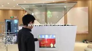 Holographic display cabinet with touch screen holographic stereo imaging system interactive