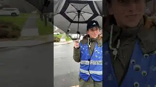 Liberals on ICE watch wearing vests with googly eyes in Portland, Oregon