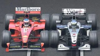 Михаэль Шумахер против Мики Хаккинена | Ferrari F300 против McLaren-Mercedes MP4/13 | Формула-1 1...