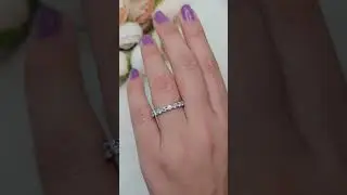 Round Cut Lab Grown Diamond Eternity Wedding Band#roundcut #rounddiamond #weddingband #eternityband