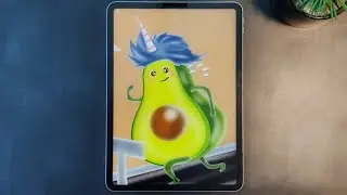 Draw A unicorn avocado ( Cardio) procreate creations | ipad pro 2020