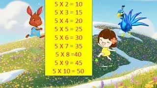 Table of 5 🥳🥳 #MultiplicationTables#TimesTables#LearnMath#KidsMath#MathForKids#AnimatedMath