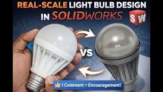 How to Model a Real Light Bulb in SOLIDWORKSI || Recreated a Real Light Bulb in SOLIDWORKS 🔥
