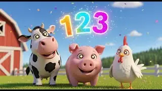 Learn 123 with Friendly Farm Animals 🐮🐷🐔 | Fun Counting Adventure for Kids