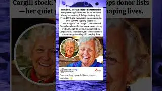 America&rsquo;s Quiet Billionaire: Margaret Cargill, The Invisible Angel 🌟