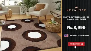 Royaloak | Silky Polyester Carpet 150x210 CM - Taupe
