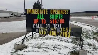 Michigan black sign company helping WSI Staffing in Grand Rapids