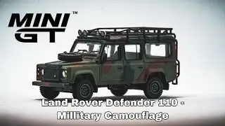 Unboxing MINI GT LAND ROVER MILITARY CAMOUFLAGE GREEN NO 237 (English Dub)