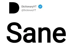 Sane Meaning in English