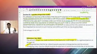 GST I Sec 53 I Transfer of ITC I Goods & Services Tax