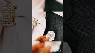 Men's bow tie set in gold and white velvet