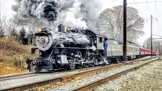 Strasburg Railroad Number 475 @Leaman Place Junction... with Amtrak Pennsylvanians roaring by!