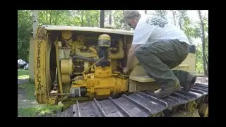 Caterpillar RD6 #2H3072 - Taking Down Three Dangerous Trees & Full Startup Sequence Footage