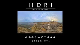 8K HDRI Lighthouse Sunset on Rocky Coast &ndash; Photorealistic Environment Map VIDEO PREVIEEW