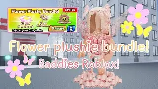 Using the flower plushie BUNDLE in BADDIES ROBLOX! 🌸