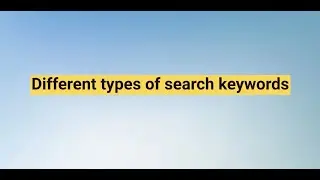 Different types of search keywords