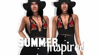 The Sims 4: CAS | Summer Inspired Collab w/ OfficialGirlySimmer + FULL CC LIST & SIM DOWNLOAD!