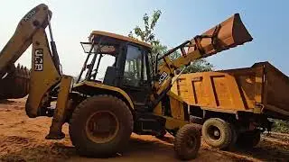 Powerful JCB Excavator Cutting Hill for Road Construction  Machine Working on Road Site #jcb 