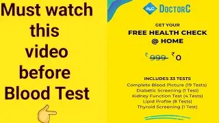 I did Health check up from Doctor C app | Must watch this video before Blood Test | #healthcheck
