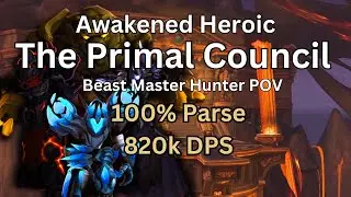 Heroic Awakened The Primal Council - Rank 1 (100% Parse) - BM Hunter PoV 820k DPS - 10.2.7