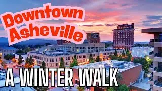 Холодный солнечный день в центре города Эшвилл, Северная Каролина #asheville #winter #walkingtours