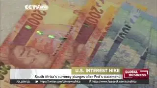 South Africa's currency plunges after Fed's statement