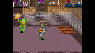 Teenage Mutant Ninja Turtles: Turtles in Time (Arcade) Metalhead Boss Battle
