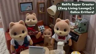 Rolife Cozy Living Lounge & Calico Critters Diorama✨🛋️📚