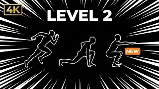 Interactive Neon Warm Up - Level 1 to 4 | Follow Along Fitness Game