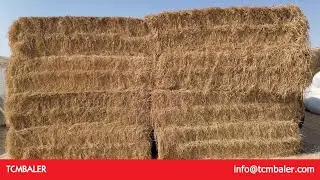 straw animal bedding chopping baler